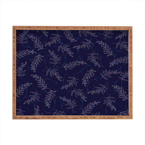 RosebudStudio Blue Beautiful Rectangular Tray