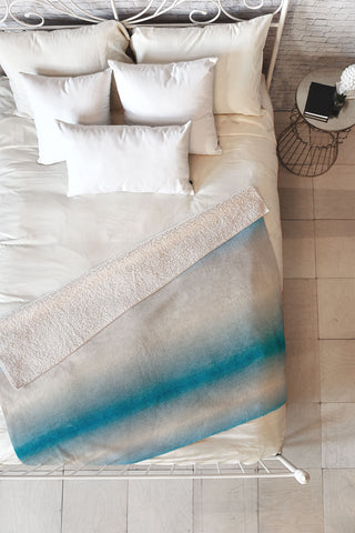 RosebudStudio Blue Fade Fleece Throw Blanket