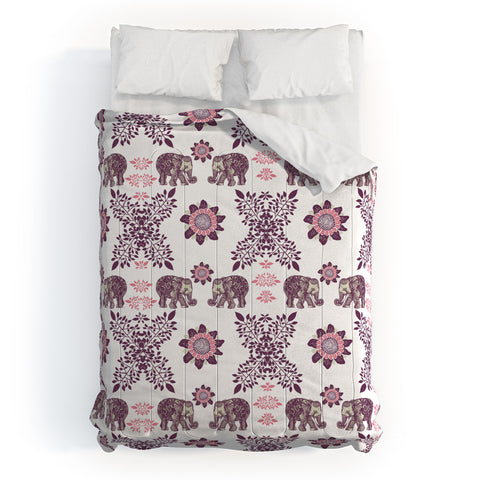 RosebudStudio Boho pink elephant Comforter