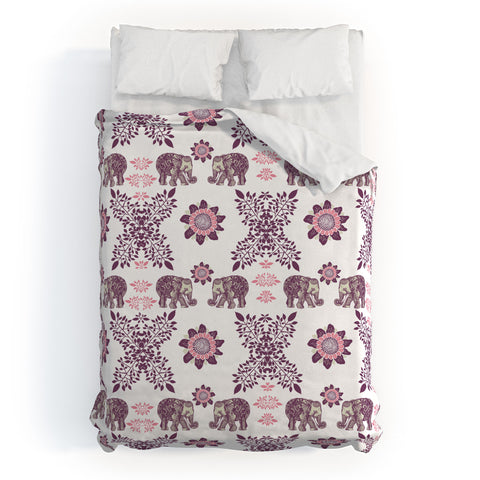 RosebudStudio Boho pink elephant Duvet Cover