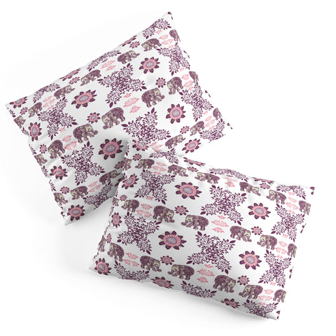 RosebudStudio Boho pink elephant Pillow Shams