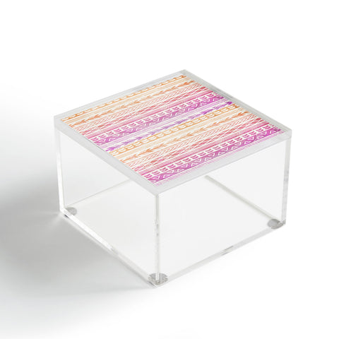 RosebudStudio Boho pink pattern Acrylic Box