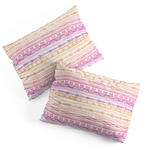 RosebudStudio Boho pink pattern Pillow Shams