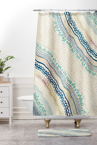 RosebudStudio Carefree Shower Curtain And Mat