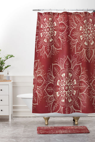 RosebudStudio Cozy and Warm Shower Curtain And Mat