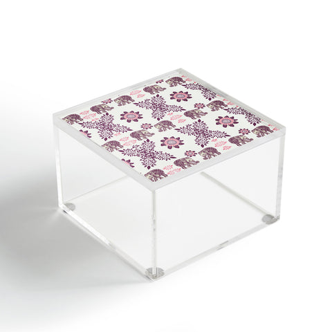 RosebudStudio Elephants Pattern Acrylic Box