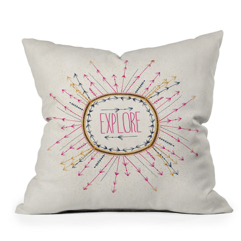 RosebudStudio Explore life Throw Pillow