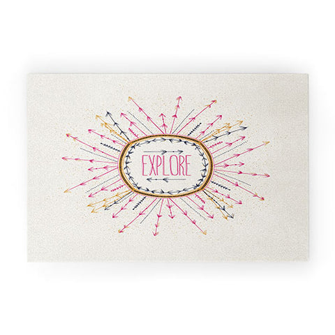 RosebudStudio Explore life Welcome Mat