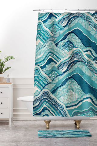 RosebudStudio Hike with Me Shower Curtain And Mat