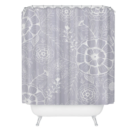RosebudStudio Light Floral Shower Curtain