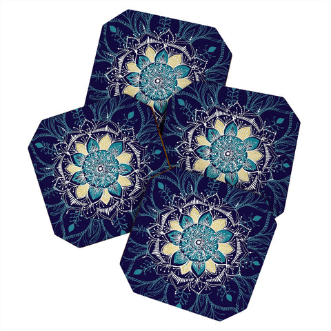 RosebudStudio Mandala Florals Coaster Set