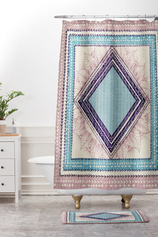 RosebudStudio Natural Shower Curtain And Mat