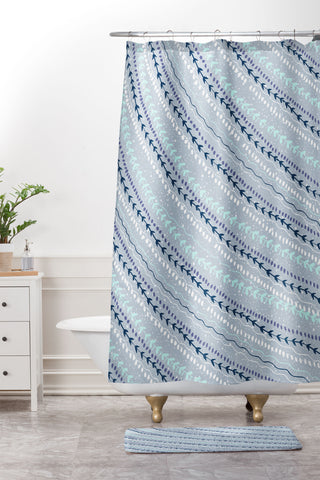 RosebudStudio New Times Shower Curtain And Mat
