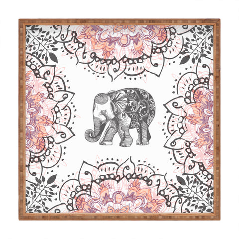 RosebudStudio Pretty Little Elephant Square Tray