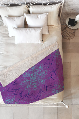 RosebudStudio Purple Dream Fleece Throw Blanket