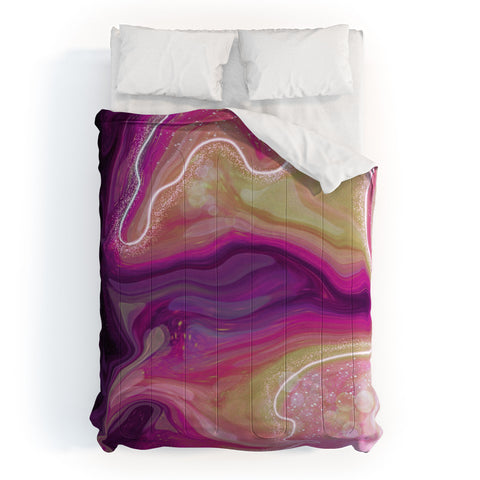 RosebudStudio Purple Marble Comforter