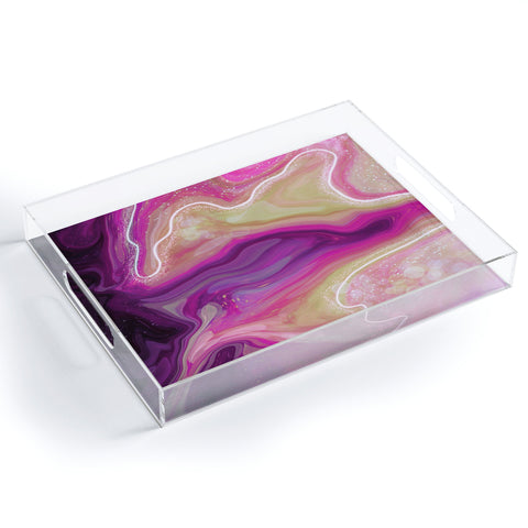 RosebudStudio Purple Marble Acrylic Tray