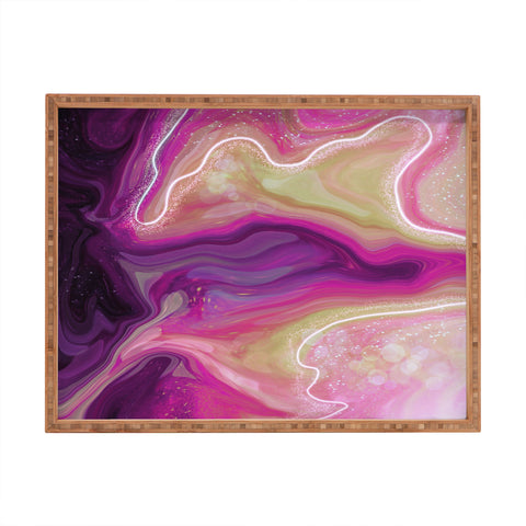 RosebudStudio Purple Marble Rectangular Tray