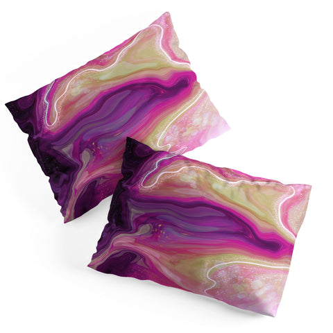 RosebudStudio Purple Marble Pillow Shams