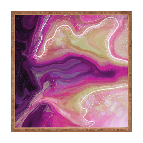 RosebudStudio Purple Marble Square Tray