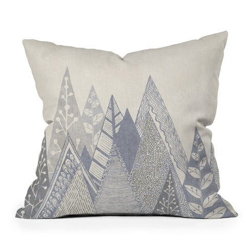 RosebudStudio Rustic Mountains Throw Pillow