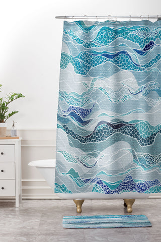 RosebudStudio Sail Away Together Shower Curtain And Mat