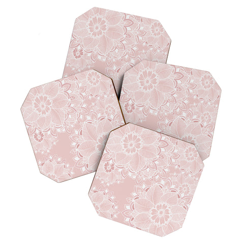 RosebudStudio Soft Floral Coaster Set