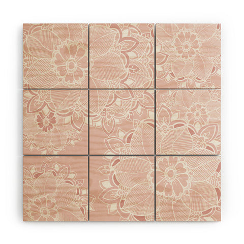 RosebudStudio Soft Floral Wood Wall Mural