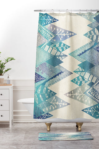 RosebudStudio Take Me To The Mountains Shower Curtain And Mat