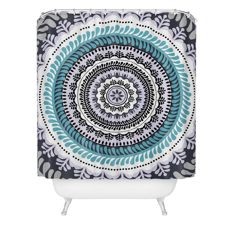 RosebudStudio Teal Mandala Shower Curtain