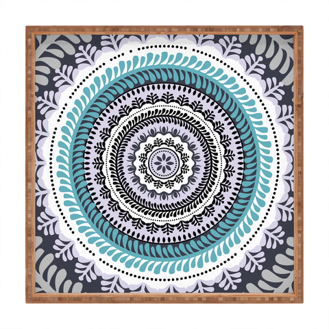RosebudStudio Teal Mandala Square Tray