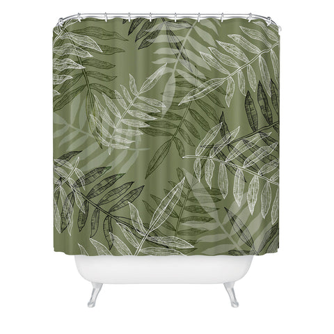 RosebudStudio Tropical Green Shower Curtain