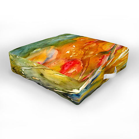 Rosie Brown Abstract 2 Outdoor Floor Cushion