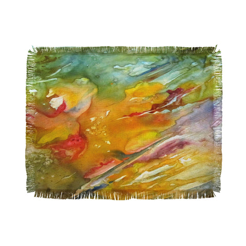 Rosie Brown Abstract 2 Throw Blanket