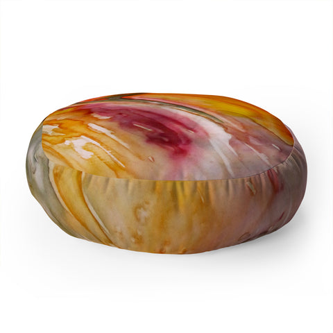 Rosie Brown Abstract 3 Floor Pillow Round