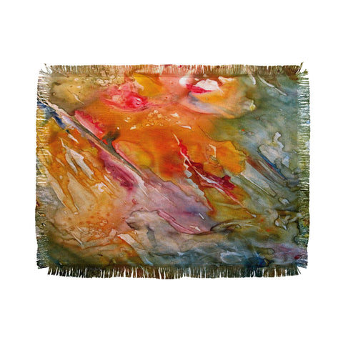 Rosie Brown Abstract 3 Throw Blanket