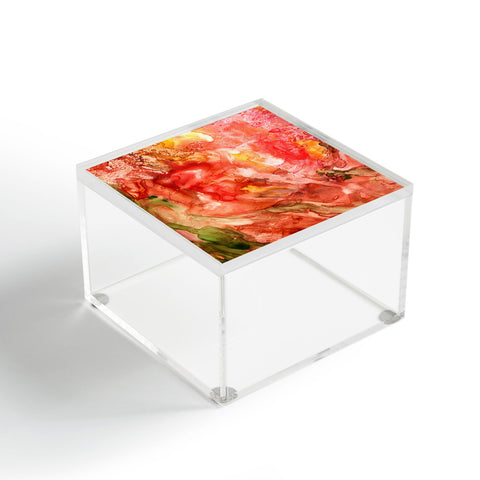 Rosie Brown Abstract Red Yupo Acrylic Box