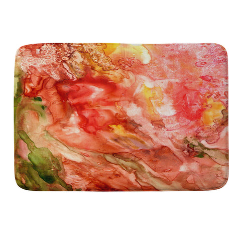 Rosie Brown Abstract Red Yupo Memory Foam Bath Mat