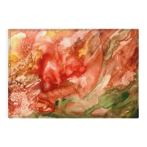 Rosie Brown Abstract Red Yupo Outdoor Rug