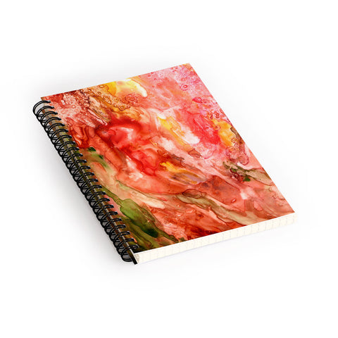 Rosie Brown Abstract Red Yupo Spiral Notebook