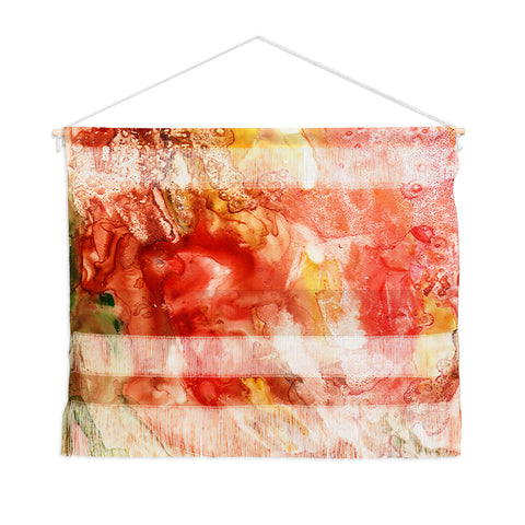 Rosie Brown Abstract Red Yupo Wall Hanging Landscape