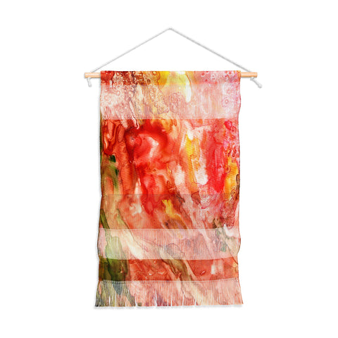 Rosie Brown Abstract Red Yupo Wall Hanging Portrait