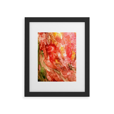 Rosie Brown Abstract Red Yupo Framed Art Print