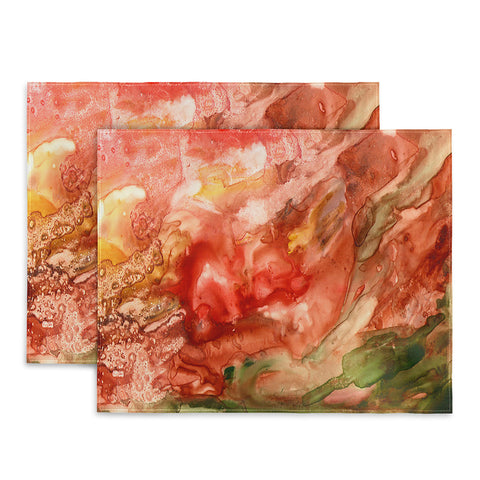 Rosie Brown Abstract Red Yupo Placemat