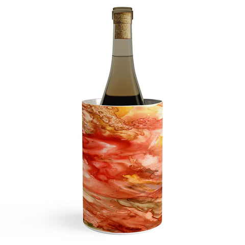 Rosie Brown Abstract Red Yupo Wine Chiller