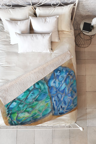 Rosie Brown Agua Fria Batik Fleece Throw Blanket