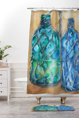 Rosie Brown Agua Fria Batik Shower Curtain And Mat