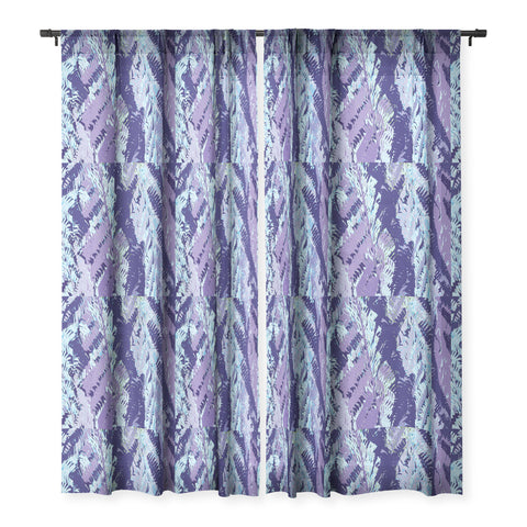 Rosie Brown Amethyst Ferns Sheer Window Curtain