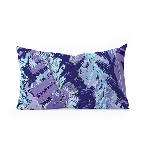 Rosie Brown Amethyst Ferns Oblong Throw Pillow