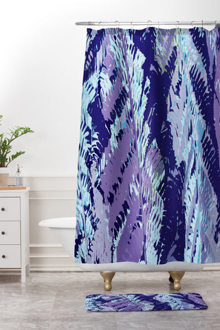 Rosie Brown Amethyst Ferns Shower Curtain And Mat